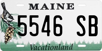 ME license plate 5546SB