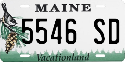 ME license plate 5546SD