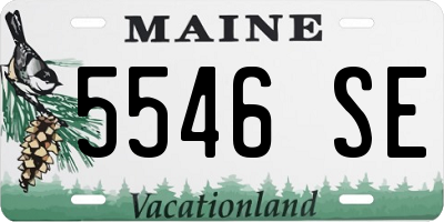 ME license plate 5546SE