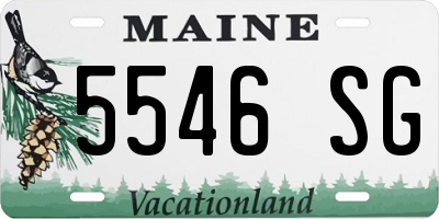 ME license plate 5546SG