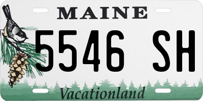 ME license plate 5546SH