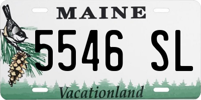 ME license plate 5546SL