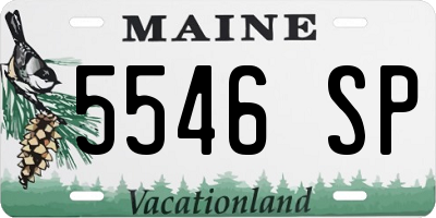 ME license plate 5546SP