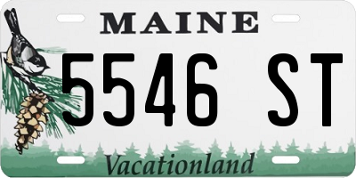 ME license plate 5546ST