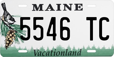 ME license plate 5546TC