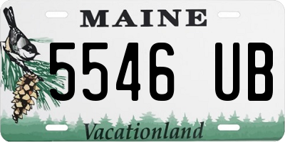 ME license plate 5546UB