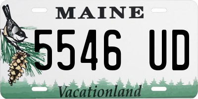 ME license plate 5546UD