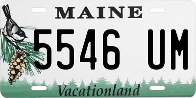 ME license plate 5546UM