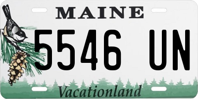 ME license plate 5546UN