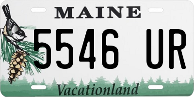 ME license plate 5546UR