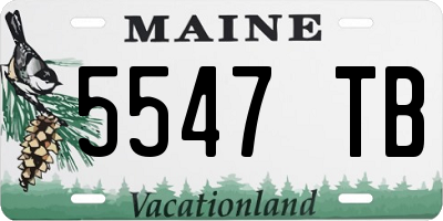 ME license plate 5547TB