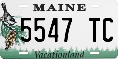 ME license plate 5547TC
