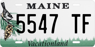 ME license plate 5547TF