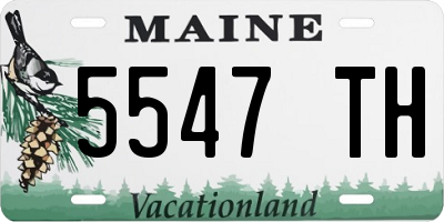 ME license plate 5547TH