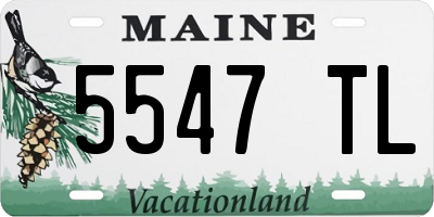 ME license plate 5547TL