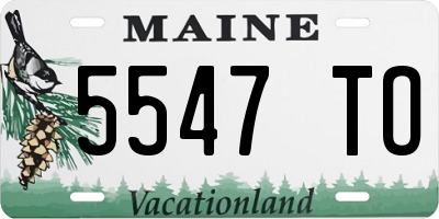 ME license plate 5547TO
