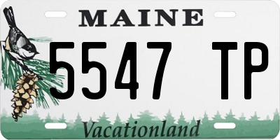 ME license plate 5547TP