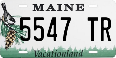 ME license plate 5547TR