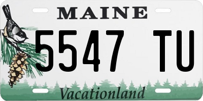 ME license plate 5547TU
