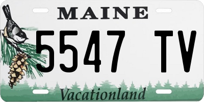 ME license plate 5547TV