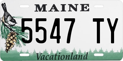 ME license plate 5547TY
