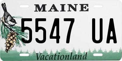 ME license plate 5547UA
