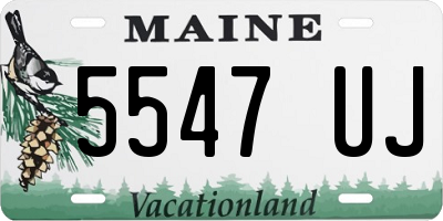 ME license plate 5547UJ