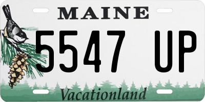 ME license plate 5547UP