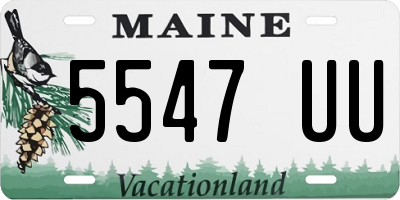 ME license plate 5547UU