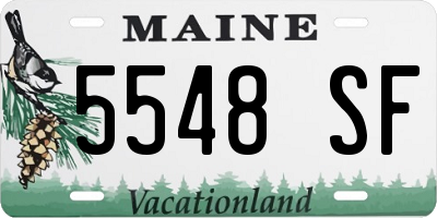 ME license plate 5548SF