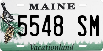 ME license plate 5548SM