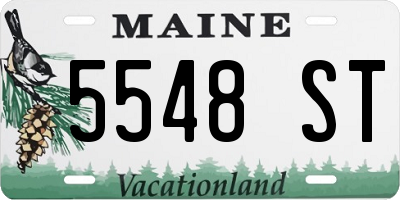 ME license plate 5548ST