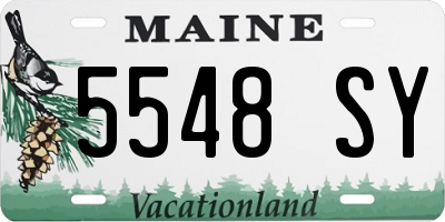 ME license plate 5548SY