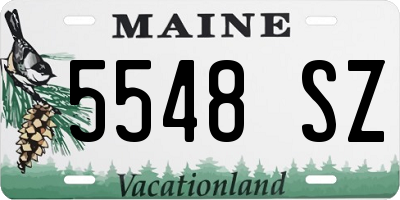 ME license plate 5548SZ