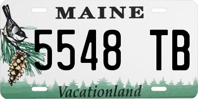 ME license plate 5548TB