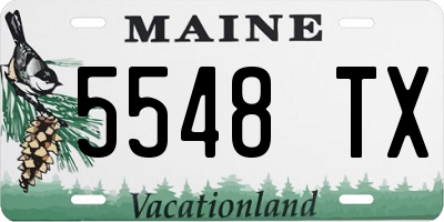 ME license plate 5548TX