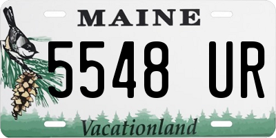 ME license plate 5548UR