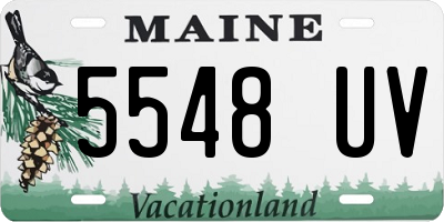 ME license plate 5548UV