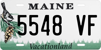 ME license plate 5548VF