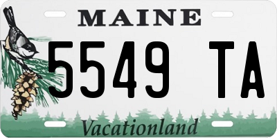 ME license plate 5549TA