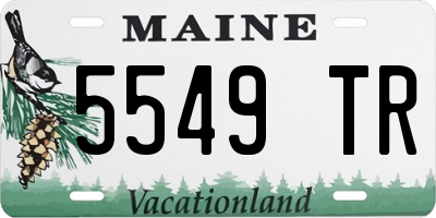 ME license plate 5549TR