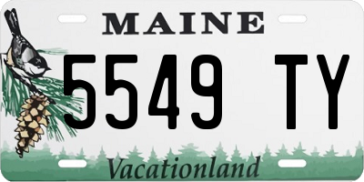ME license plate 5549TY
