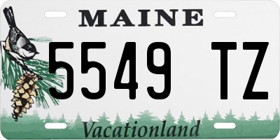 ME license plate 5549TZ
