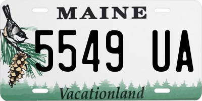 ME license plate 5549UA