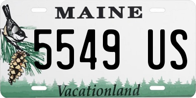 ME license plate 5549US