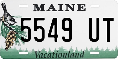 ME license plate 5549UT