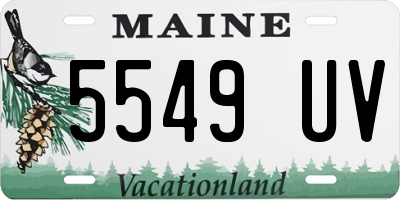 ME license plate 5549UV