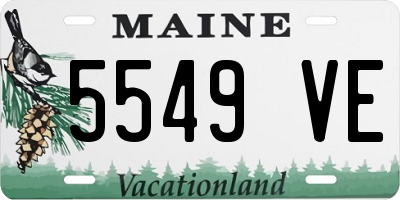 ME license plate 5549VE