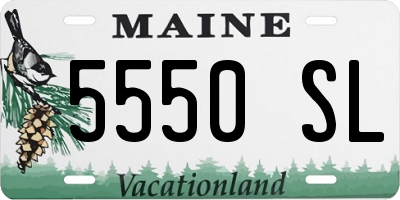 ME license plate 5550SL