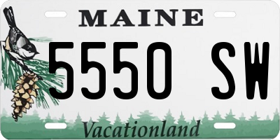 ME license plate 5550SW